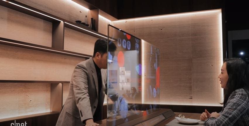 Crazy transparent OLED concept TVs